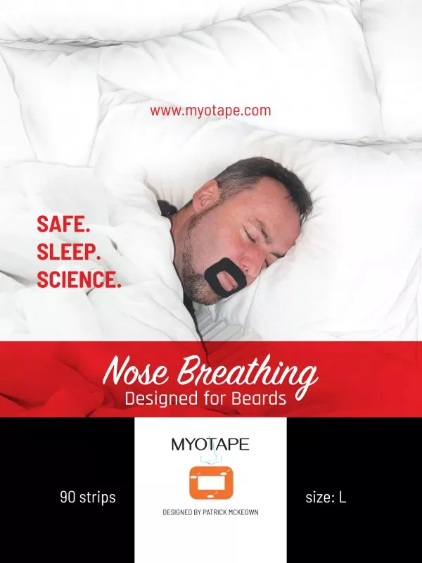 MYOTAPE na vousy - 90 ks - lepící páska pro dospělé na nácvik nosního dýchání